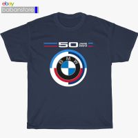 New 50th Anniversary BMW M Logo Black/White/Gr&amp;lt;wbr&amp;gt;ey/Navy T-Shirt Size S-5XL