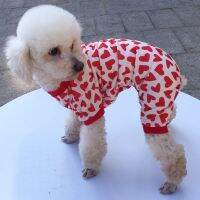 Casual-Wear Soft Pet Warm Four-legged Pajamas Outfit Puppy Clothes Keep Warm Puppy Costume