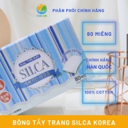 Bông tẩy trang Silca Hàn Quốc hộp 80 miếng cotton