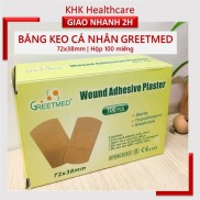 Băng keo cá nhân bản lớn Greetmed kích thước 72x38mm - dụng cụ sơ cứu