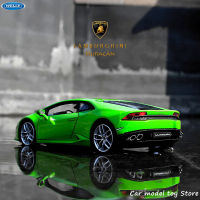 WELLY 1:24 Lamborghini Aventador LP610-4รถสปอร์ตจำลองล้อแม็กรถยนต์รุ่นงานฝีมือตกแต่งการเก็บของเล่นเครื่องมือของขวัญ