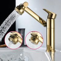 Multifunction Bathroom Faucet Gold Sink Faucet Hot Cold Water Mixer Crane Antique Deck Mounted Universal Water Taps Black White Plumbing Valves