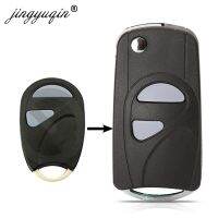 Jingyuqin 2ปุ่มดัดแปลง Flip Key Case สำหรับ Suzuki Wagon R Uncut ทองเหลืองใบมีด Remote Blank Keys ABS Shell