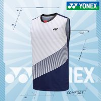 ชุดแบดมินตันใหม่ Yonex Yonex ชุดการแข่งขันแขนกุดผู้ชายเสื้อผ้าแห้งเร็วการฝึกเทนนิสแฟชั่น2023