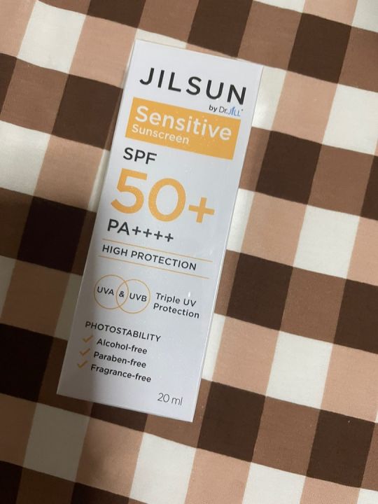 jilsun-by-dr-jill-sensitive-sunscreen-spf50-pa-20ml-ครีมกันแดดสูตรผิวแพ้ง่าย-ครีมกันแดดสูตรผิวแพ้ง่าย