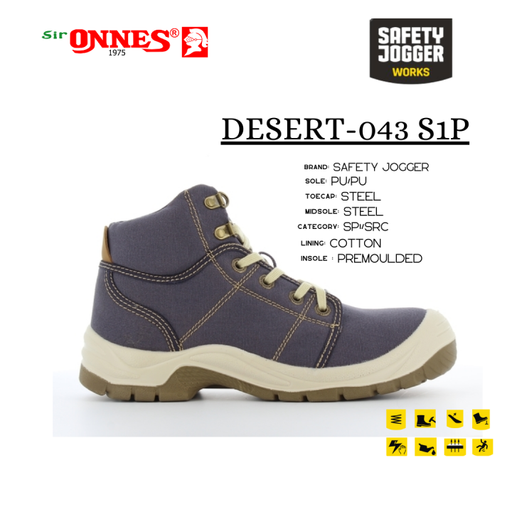 Safety Jogger Desert S1P NAVY Steel Toecap, Steel Midsole, PU/PU Sole