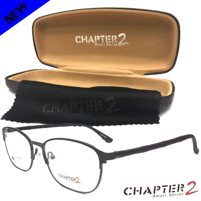 แว่นตา Fashion รุ่น Chapter2 2317 กรอบแว่นตา สำหรับตัดเลนส์ กรอบเต็ม แว่นแฟชั่น ชาย หญิง ทรงสปอร์ต sport วัสดุ สแตนเลส stainless steel ขาข้อต่อ รับตัดเลนส์