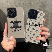 SDGXCGBCV เคสโทรศัพท์มือถือ ซิลิโคนนิ่ม กันกระแทก ลายแบรนด์ C-E-L-I-N-E หรูหรา สําหรับ iPhone 14 11 12 13 Pro MAX 7 8 Plus XR X XS MAX 7Plus 8Plus