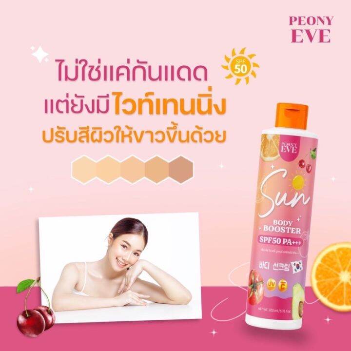 พร้อมส่ง-peony-eve-กันแดดคุณอีฟ-spf50pa-พิโอนีอีฟ-บูสเตอร์เซรั่มกันแดด-ไม่วอก-ไม่เทา-กันน้ำ