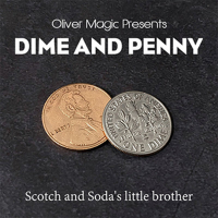 Dime และ Penny โดย Oliver Magic Gimmick Close Up Magic Tricks Illusions Magic Props เหรียญ Vanish ปรากฏ Stage Magie Magician สนุก