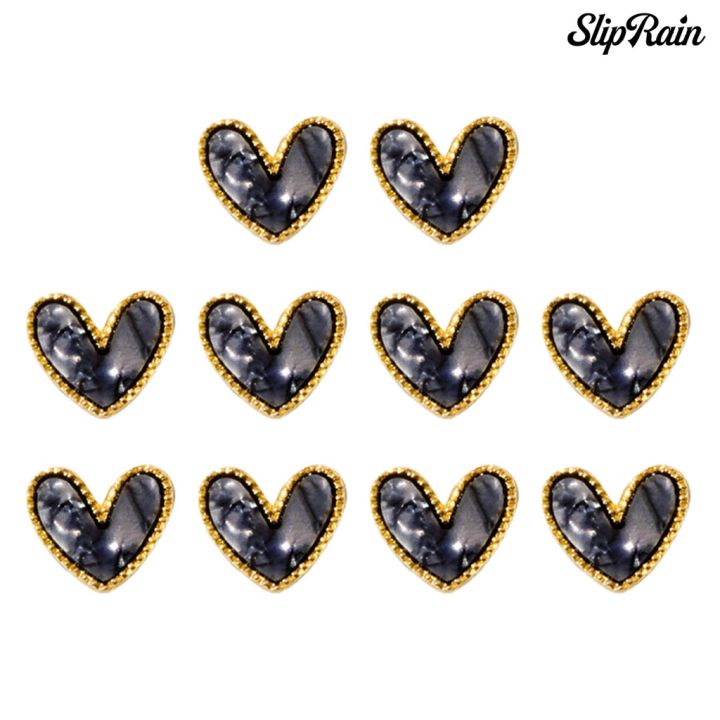 new-10pcsset-nail-drill-luxury-3d-peach-love-heart-art-decorations-ornaments-for-salon