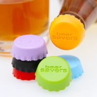 6 Pcs Silicone Bottle Cap Reuse Practical Colorful Leak Free For Wine Beer Beverage Bottle Novelty Sealer Stopper