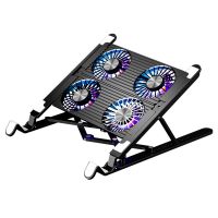 Laptop Cooler Notebook Fan Computer Cooling Portable Cooling Fan Cooling Pad Flat Hand Drawn Book Support, Black