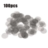 【YF】 100pcs 20mm Stainless Steel Smoking Pipe Filter Silver Screens Hookah Water Pipes Gauze Mesh Net Tobacco Accessories