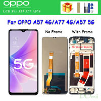 Oppo A57หน้าจอแสดงผล A57S LCD PFTM20 CPH2387 4G/5G + ดิจิไทเซอร์หน้าจอสัมผัสสำหรับ Oppo A77 4G/5G CPH2385แอลซีดี CPH2339 LCD