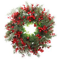 Artificial Berry Wreath Christmas Door Garland Hanging Pendant Decoration Artificial Christmas Decoration Christmas Wreath