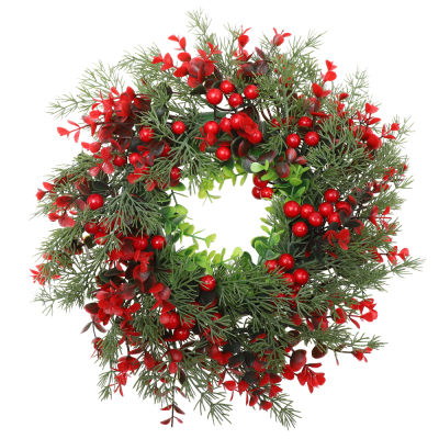 Door Decoration For Christmas Artificial Berry Wreath Christmas Berry Garland Hanging Pendant Decoration Christmas Wreath