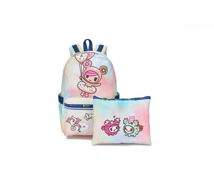 lesportsac-2023-tokidoki-ใหม่กระเป๋าเป้กระเป๋านักเรียนกระเป๋าเป้กระเป๋าคอมพิวเตอร์-l183