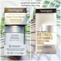 (Neutrogena®) Rapid Tone Repair Correcting Cream For Face, Neck &amp; Chest 48g นูโทรจีน่า ครีมบำรุงผิวหน้าและลำคอ วิตามินซี เรตินอล