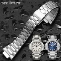 2023 Original ◄ สำหรับ Patek Philippe Nautilus สายนาฬิกาผู้ชาย5711/1A01 0รุ่นเหล็กกล้าไม่เป็นสนิมสายโซ่สายเหล็กนูน25มม.-13มม.