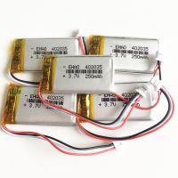 Limited Time Discounts 3.7V 250Mah Lipo Rechargeable Battery 402035 + JST 1.0Mm 3Pin Plug For Mp3 GPS Bluetooth Headphone  Driving Recorder