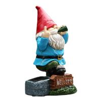 Dwarf Ornament Luminous Handicraft Art Smoking Old Man Waterproof Garden Gnomes Miniature Micro-Landscape Sculpture stylish