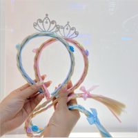 【CC】 Fashion Ponytail Braid Headbands Glitter Ears Kids Wig Hairbands Hair Accessories