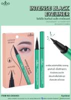 OD3003 ODBO INTENSE BLACK EYELINER โอดีบีโอ อินเท้นซ์ แบล็ค อายไลเนอร์ แท่งสีเขียวสวยหรูดูมีระดับ สูตรกันน้ำ เนื้อสีดำแบบสุดๆ หัวแปรงแบบเมจิก