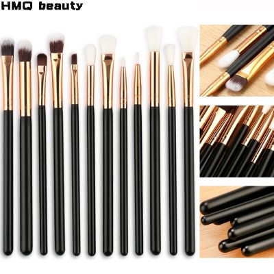 HMQ 12Pcs/pack Makeup Brushes Tool Set Cosmetic Power Eye Shadow Foundation Blush Blending Beauty Make Up Brush Maquiagem New Makeup Brushes Sets