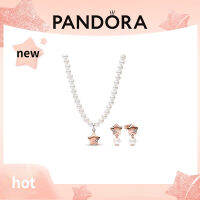 ต่างหูสร้อยคอ แพนดอร่า แบบใหม่สำหรับสุภาพสตรีคอลเลกชัน โชคดี ดาว Fashion Y Necklaces - New Pandora Womens Necklace Earring Set Rose Gold Lucky Star Series