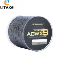 ZR เอ็นตกปลารุ่น ANGRYFISH,เอ็นตกปลารุ่น Diominate X9 PE Line 9เส้นถักเกลียว500ม./547yds แข็งแรงมากสีเทา15LB-100LB