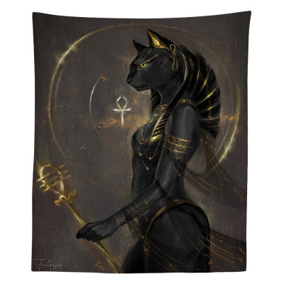 【cw】Ancient Egypt The Goddess Of Cats Bastet Egyptian Religion Mythology Tapestry By Ho Me Lili For Apartment Indie Room Decor