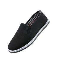 Old Beijing Cloth Shoes For Men In Spring And Autumn Non-Slip Wear-Resistant Breathable Casual Mille-Layout Work Safety Black Cloth Shoes For Men