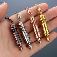 【YF】┅✼  Metal Pendulum for Dowsing Divination Reiki Healing Spiritual Wicca Men Amulet Screw Pendule Jewelry G190