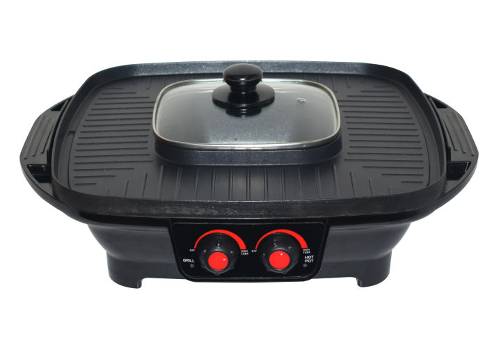 smart-home-electric-grill-with-pot-2-in-1-s-เตาปิ้งย่างเอนกประสงค์หร้อมหม้อสุกี้-ขนาดใหญ่-sm-eg1802-อาหารไม่ติดกระทะ-ล้างออกง่าย