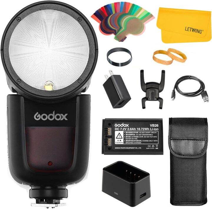 Godox V1c Flash Speedlight for Canon Nikon Sony Fuji Camera Round Flash