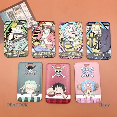 Pea กระเป๋าใส่บัตร ลายการ์ตูนอนิเมะ One Piece Sauron Pirate Ship Luffy พร้อมสายคล้องคอ สําหรับบัตรรถบัส