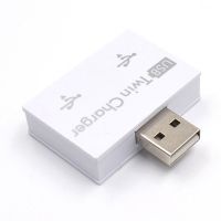 2พอร์ตตัวขยาย Usb ฮับคู่ชาร์จ Abs แบบพกพาสำหรับอะแดปเตอร์โทรศัพท์ที่มีเสถียรภาพอย่างมืออาชีพ