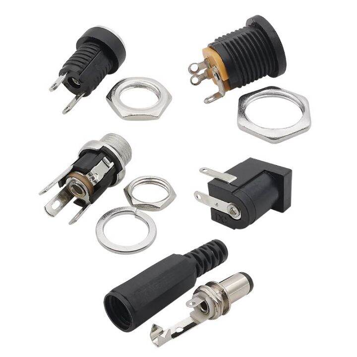 10pcs-12v-5-5x2-1mm-plugs-jack-dc-connectors-5-5-2-1mm-dc-power-male-female-socket-nut-panel-mount-dc-power-adapter-connector-wires-leads-adapters