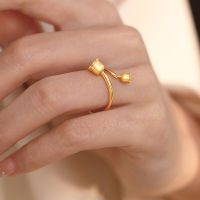 Art Selection Ring Orchid Ring Temperament Japanese Korean Temperament Super Immortal Rose Blossom Ring Net Red New Index Finger Ring HNF9