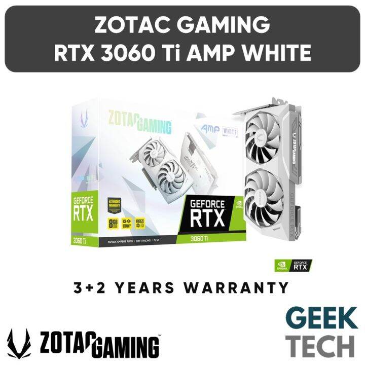 Zotac Gaming Geforce Rtx 3060 Ti Amp White Edition Lhr 8gb Gddr6 Lazada 9849