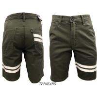 TPPJEANS Shorts กางเกงขาสั้นชายแถบขาว รุ่นซิปไซส์ 28”-38”