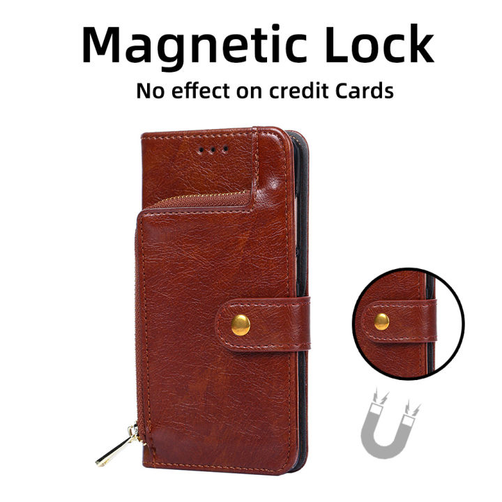เคสสำหรับ-infinix-smart-7-hd-เคสกระเป๋าสตางค์มีซิปพับฝาครอบมีที่เก็บบัตรเป็นหนังได้แบบกระเป๋าสตางค์