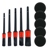 【CW】 10/17PCS Car Detailing Brushes Cleaning Brush Set Cleaning Wheel Tire Interior Exterior Leather Air Vents Car Cleaning Kit Tools