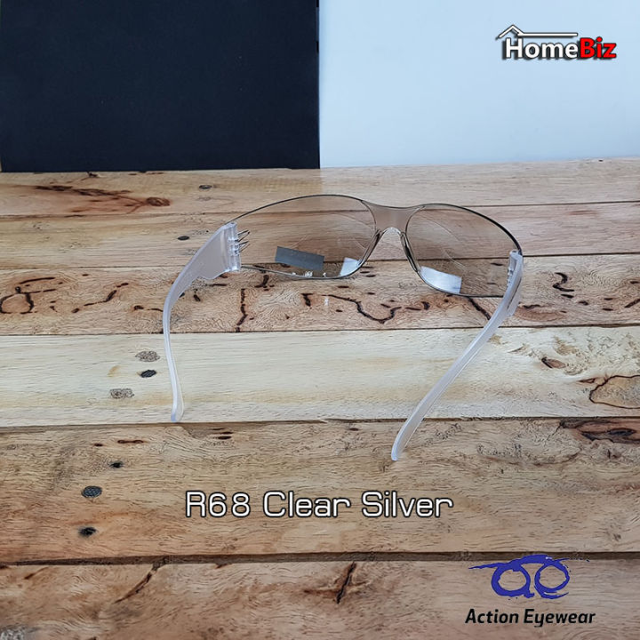 action-eyeware-รุ่น-r68-clear-silver-แว่นใส2020-แว่นตานิรภัย-แว่นตากันuv-แว่นขี่จักรยาน-แว่นตากันลม-กันฝุ่น-กันน้ำลาย