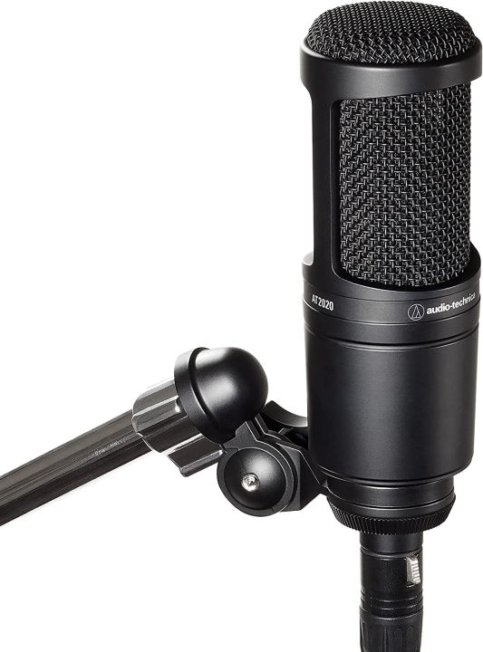 audio-technica-at2020-cardioid-condenser-studio-xlr-microphone-ideal-for-project-home-studio-applications-black-at2020-microphone