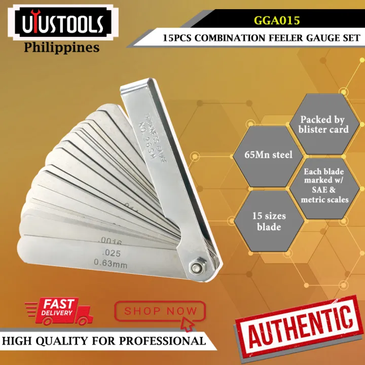 UYUSTOOLS 15pcs Combination Feeler Gauge Set Lazada PH