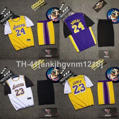 ✼ XS-4XL Lakers Men Women Fashion Jersey Kobe 24 James 23 Short Sleeve Basketball Uniform
