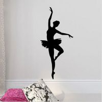 Ballet Dancer Wall Sticker Ballerina Vinyl Art Murals Wall Decals Ballet Silhouette Girls Dance Decal Bedroom Decoration Wall Stickers Decals