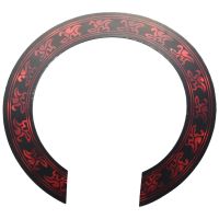 1 Pcs Soundhole Rosette Decal Sticker with Red Pattern for Acoustic Classical Guitar Parts Replacement